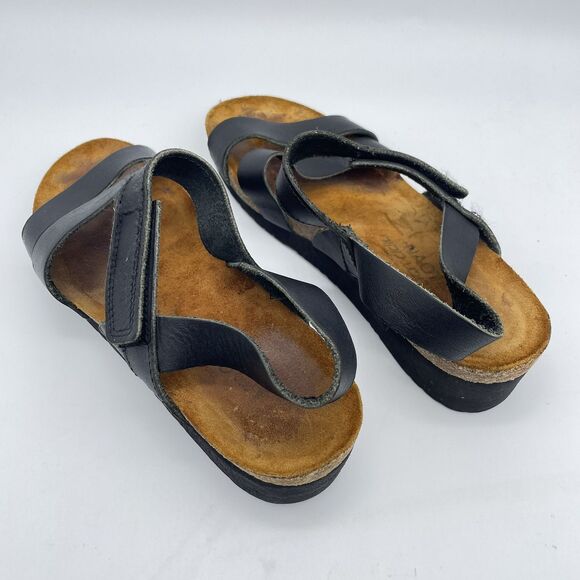 NAOT Kayla Israeli Sandals Women's US 8 / 40 Black Leather GorpCore Outdoors - Picture 14 of 16